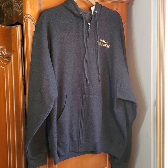 Jerzees Mens gray hoodie size XL. TIJUANA SWEET HEAT. Great condition.  Dragon - Picture 2 of 6
